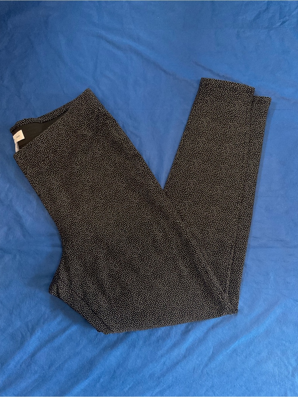 Old Navy Black Leggings with White Microdot Print, XL tall